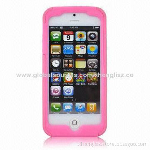 Silicone Mobile Phone Case for iPhone, Convenient Stand, Fashion Colors